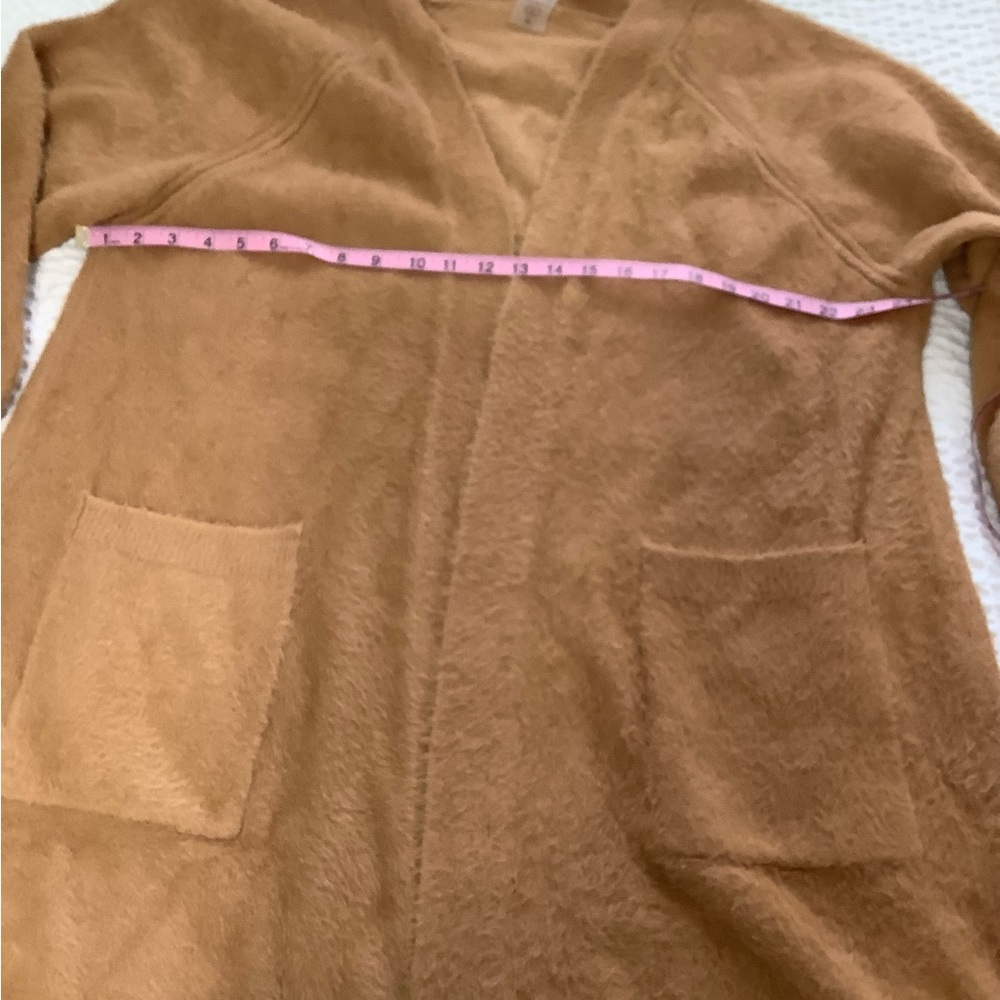 Cozy Tan Cardigan with Pockets - Picture 6 of 8